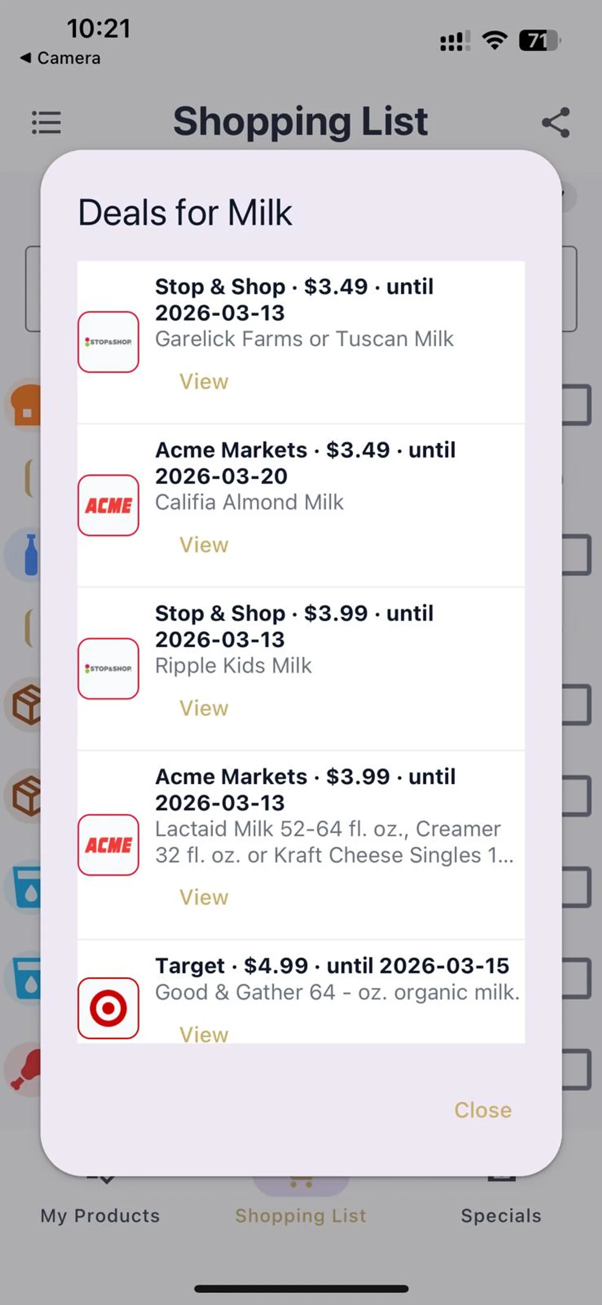 Find Best Deals on Milk