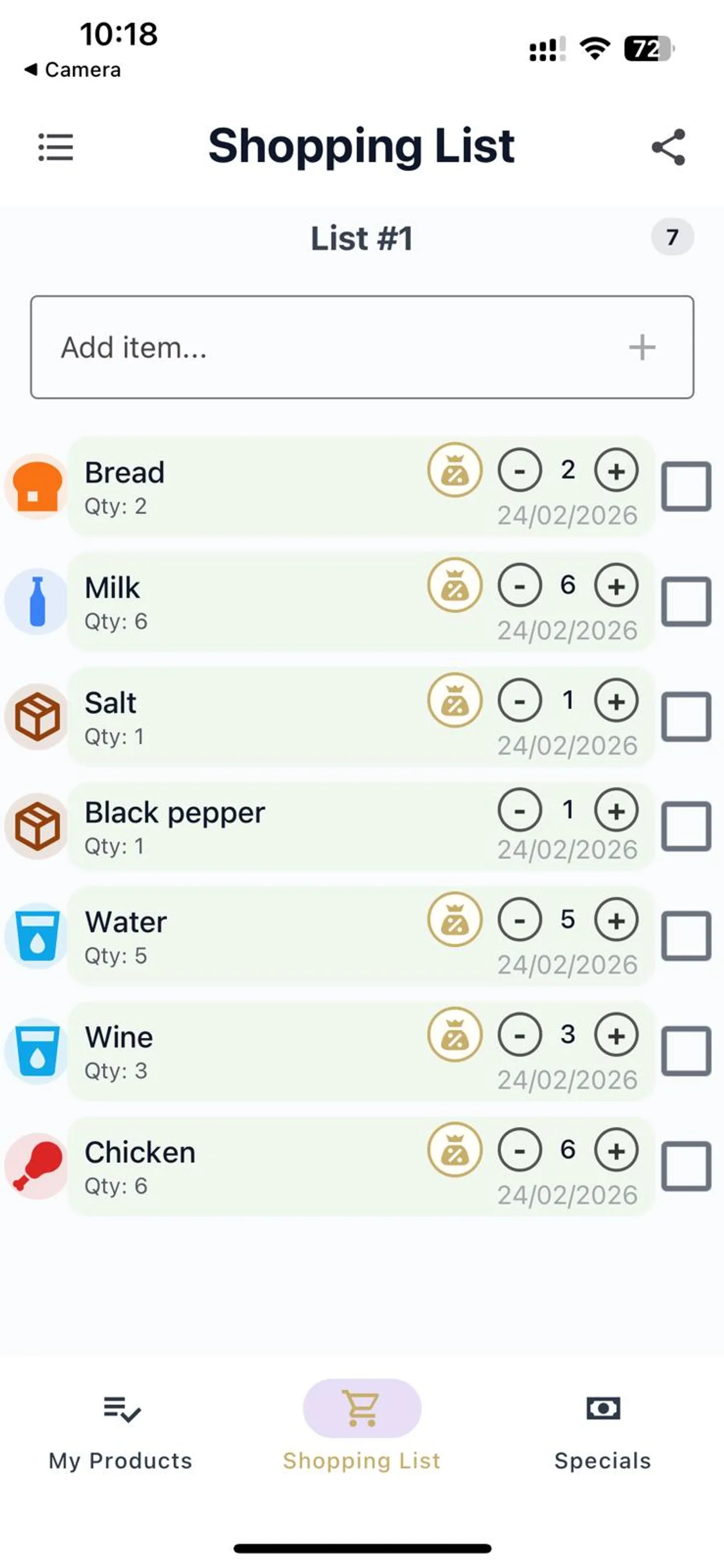 Pently - Build Shopping Lists